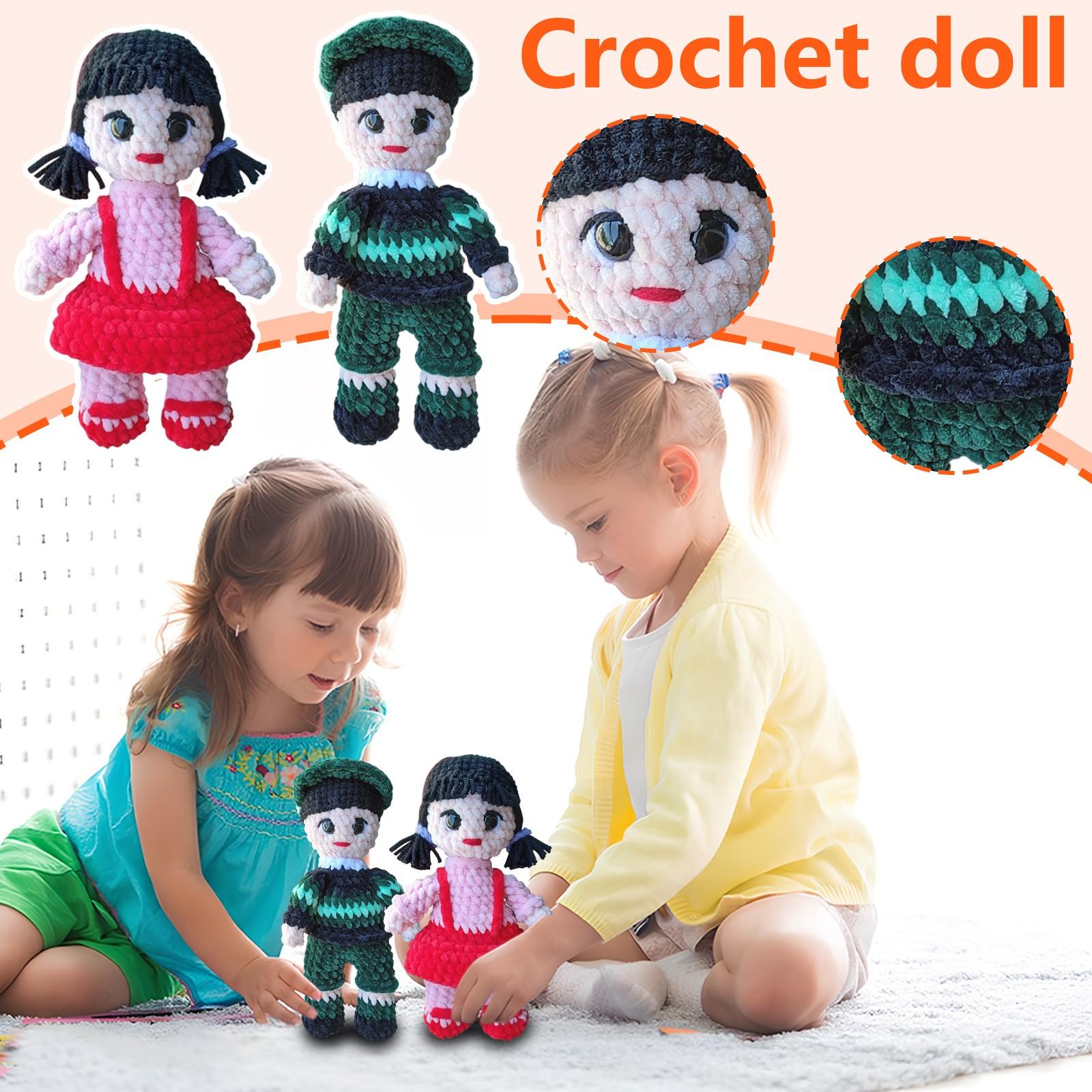 

Handmade Crochet Doll – Knitted Yarn Plush Toy & Home Decor Gift One Size зелений
