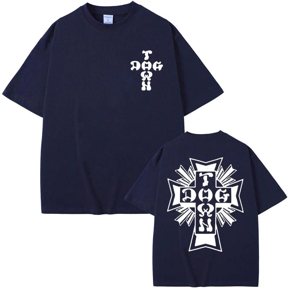 Best Famous Dogtown Graphic Black White Logo Print T Shirt Men Women Hip Hop Punk Rock Tee Streetwear Male Fashion Casual Tshirt