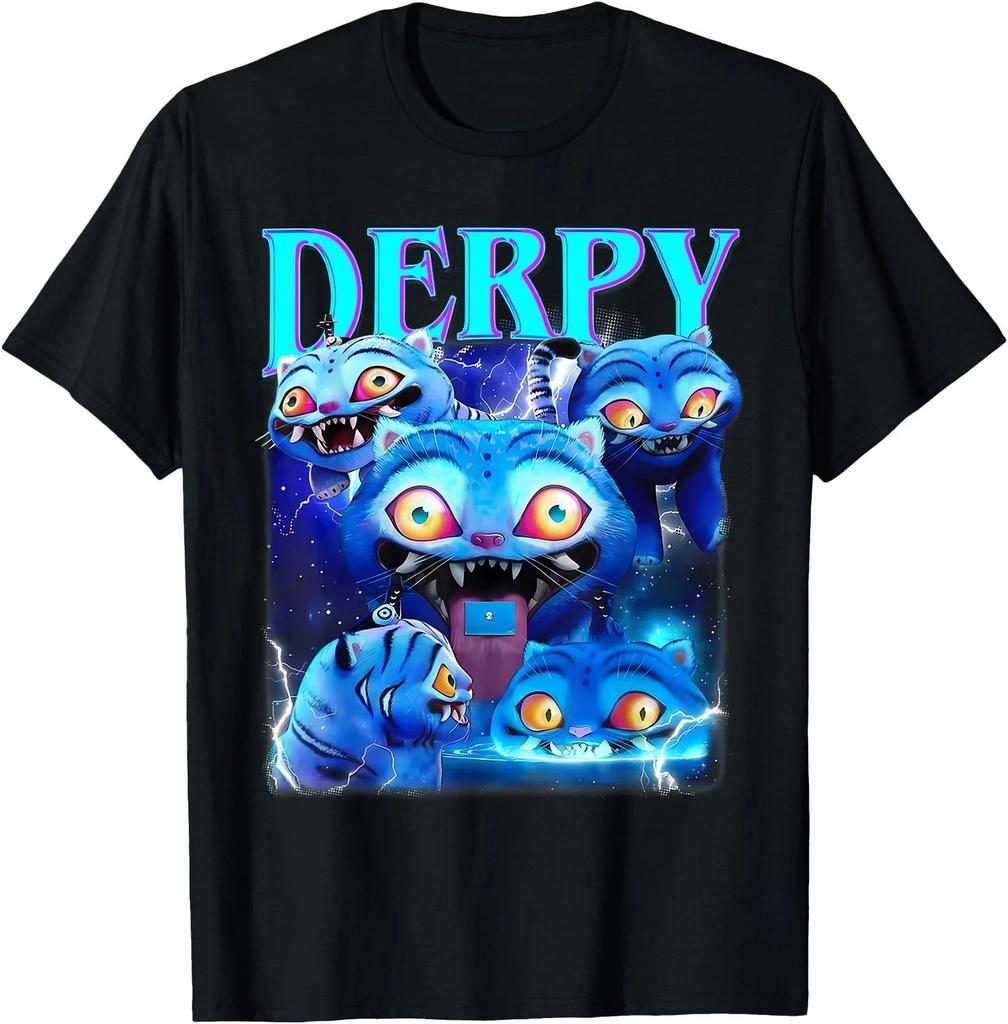 2026 Cute Derpy Tiger T-Shirt Kpop Demon Hunter T-Shirt Unisex T-Shirt V1 High-end Luxury Is for Both Men and Women Top