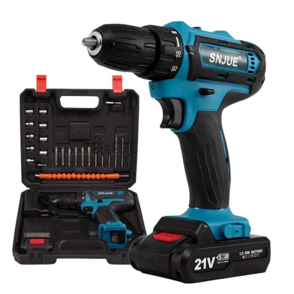 

24 in 1 Cordless Drill Set 21V Electric Power Drill 2 Variable Speeds Battery Powered Screwdriver Driver 25+1 Clutch Power Tool зелений
