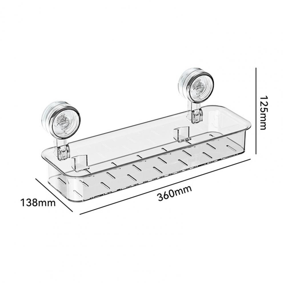 Suction Cup Storage Basket Wall-mounted Suction Cup Storage Rack Bathroom Caddy Makeup Storage Shelf Bathroom Accessories