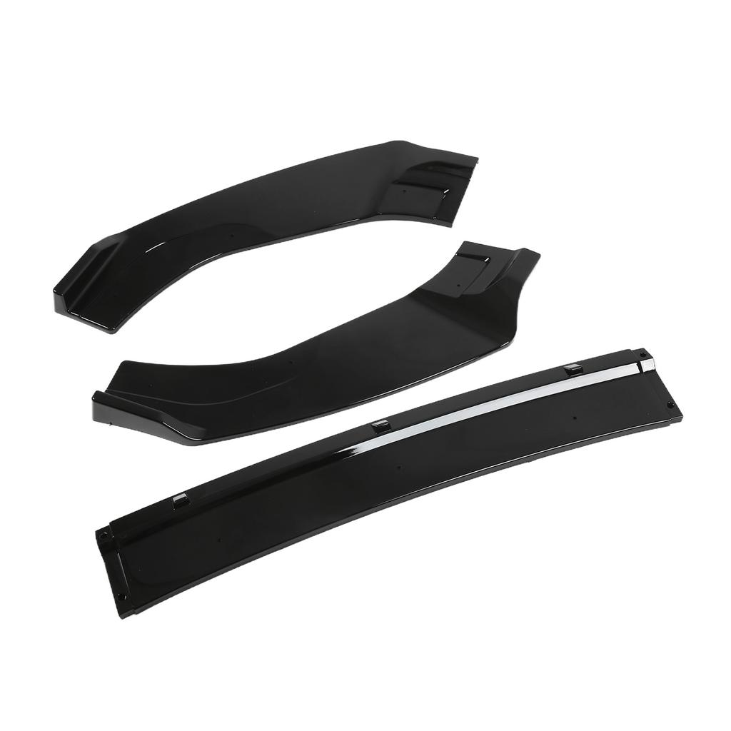 3 Sections Front Bumper Splitter Lip Spoiler Replacement for MK7 MK7.5 GTD R 2013?2020Gloss Black