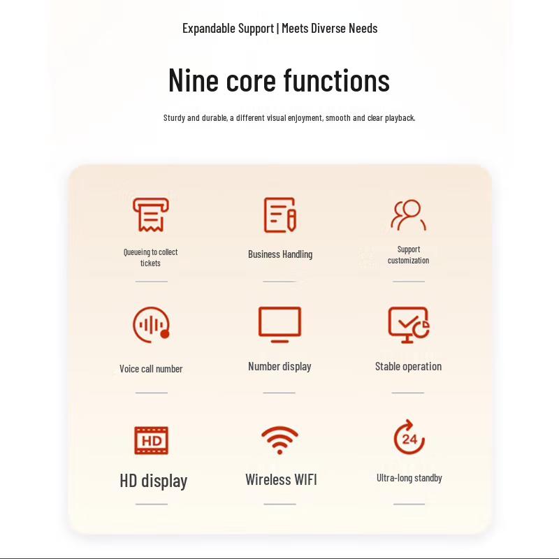 Wireless Self-Service Touchscreen Queue Kiosk (CN version)