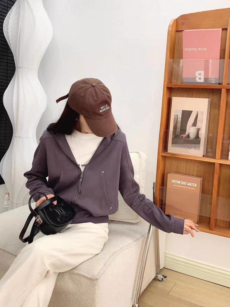 Trendy Women's Hooded Sports Cardigan: New Motorcycle-Style Casual Top for Autumn/Winter