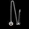 Fashion Stainless Steel Cat Paw Pendant Necklace - Versatile Clavicle Chain Jewelry