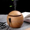 Tragbarer Mini-Desktop-Luftbefeuchterreiniger mit Holzmaserung, sphärisch, Aromatherapiegerät für Zuhause, große Kapazität
