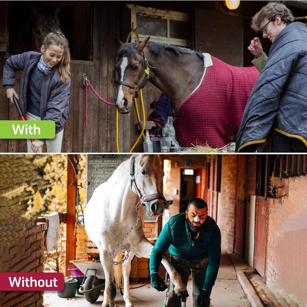 1 zestaw kółek do wiązania koni, bezpieczne akcesoria do wiązania koni, humanitarny sposób na wiązanie koni, magnetyczny pierścień do wiązania i chowania