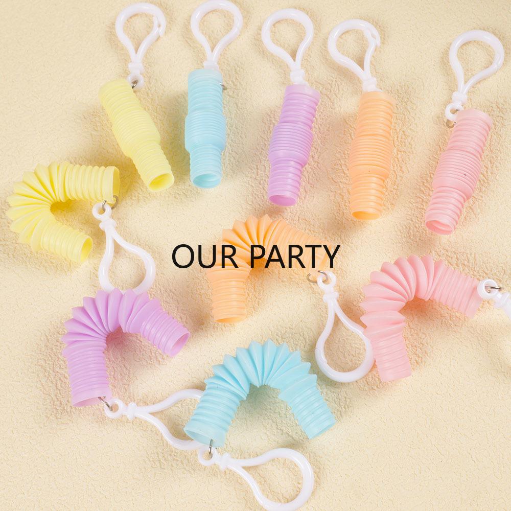 

20Pc Colorful Mini Pop Tubes Water Pipe Keychain Fidget Antistress Stress Toy for Birthday Party Favors Pinata Filler Goodie Bag