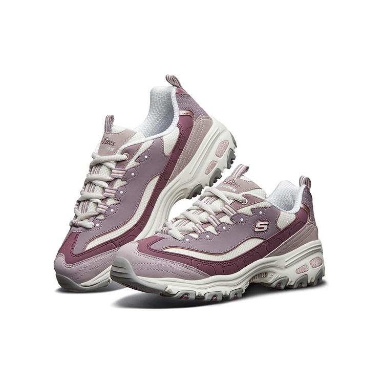 (WMNS) Skechers D'lites 1.0 GS PurpleWhite 'Purple White' Women's 13143-PRW