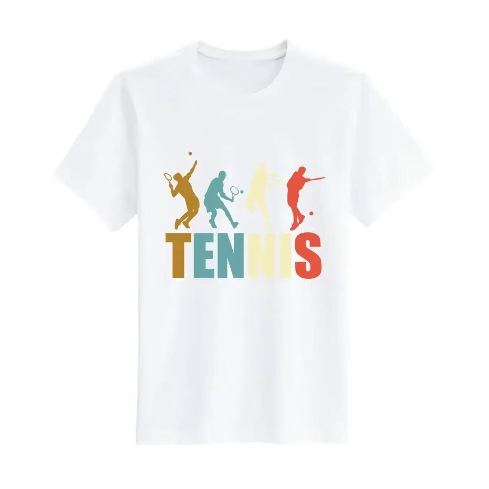 Vintage Tennis Retro Style Stars Stripes Anime Best Seller Top Men's Harajuku T-shirt New Kawaii Graphic T Shirt Men Clothing
