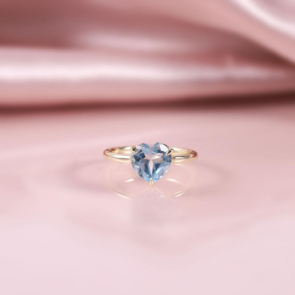 Love 2 Carat Gemstone Ring S925 Sterling Silver With Natural Garnet Topaz Heart Ring Wedding Ring