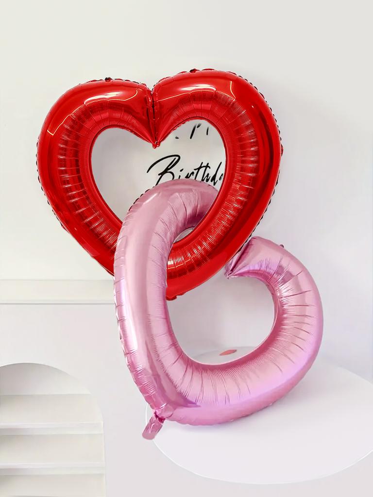 1pc 42 inch hollow love aluminum foil balloon, suitable for birthday parties, anniversaries, photo shoots