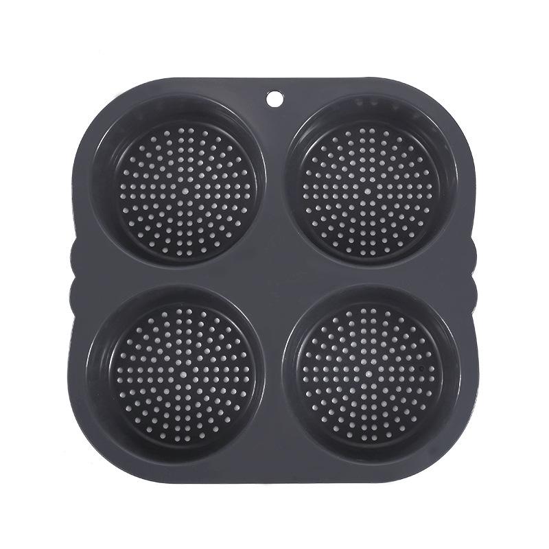 4/6/8 Holes Silicone Hamburger Bun Pan, Non Stick Baking Pan Cake Mold, Kitchen Tools