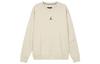 ESSENTIALS Logo Print Crew Neck Fleece Lined Casual Sweatshirt Men's Rattan Yellow FV8451-282