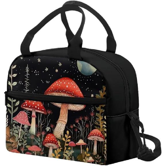 Kawaii Erdbeer-Katze Lunchtasche für Mädchen Kinder 8-10 10-12 Isoliert Lunchbox Tragbar Kühlbox Lunchbag Tragetasche Handtasche Mahlzeitenvorbereitung Organizer Arbeit Schule