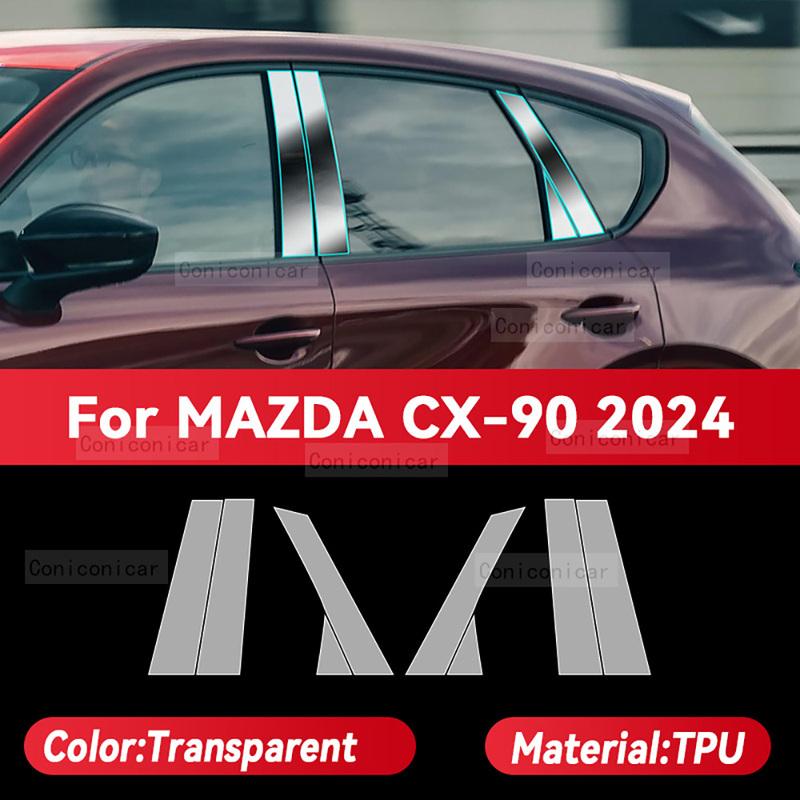For MAZDA CX-90 2024 Auto Transparent TPU Protective Film Car Interior Central Control Navigation Panel Sticker
