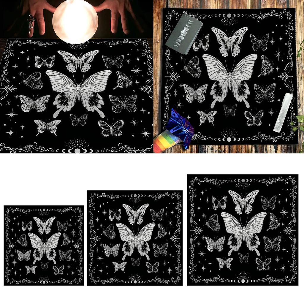 Divinations Tablecloth Butterfly Astrologys Tarots Cards Tablecloth Altars Cloth Divinations Board Game Accessory