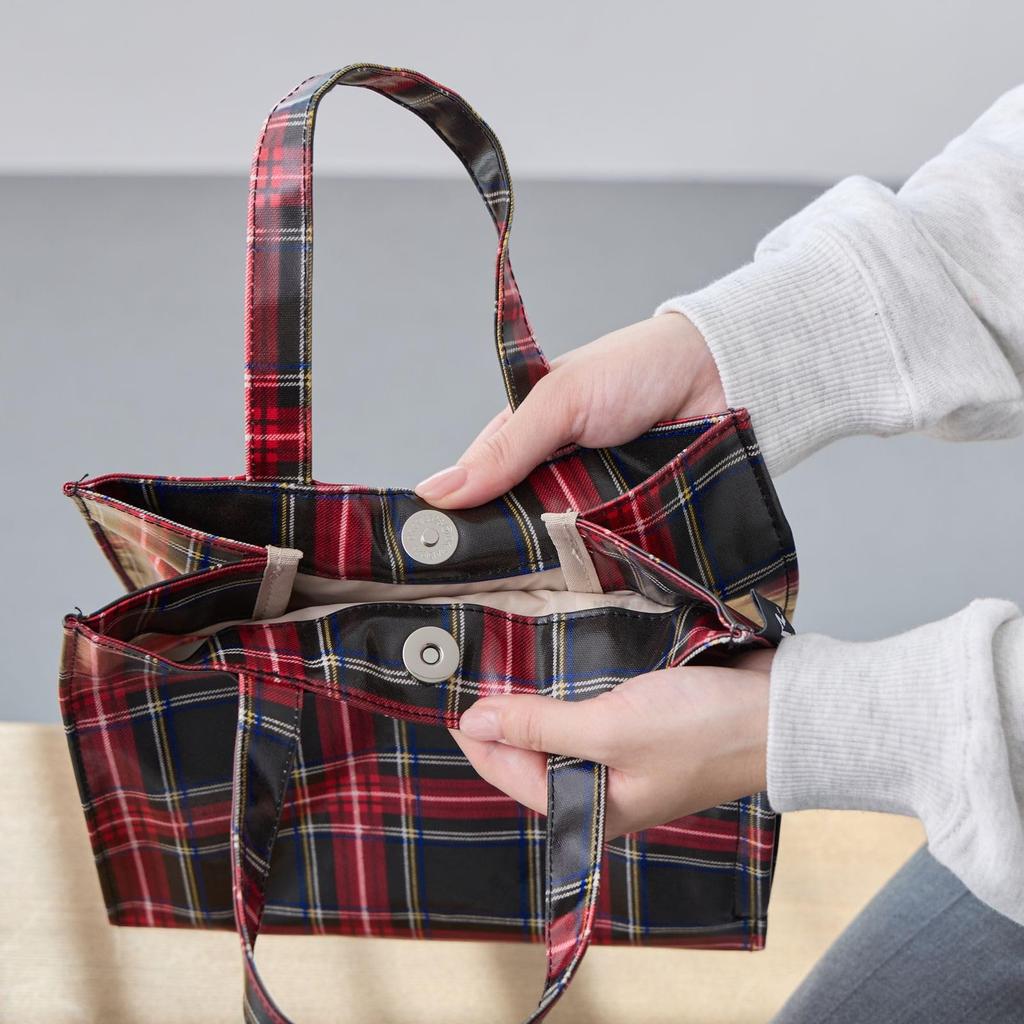 ROOTOTE Damen Kleine Laminierte Lunchtasche, EU Quadrat Laminierte-S, 3601 (360601 Grün prüfen)