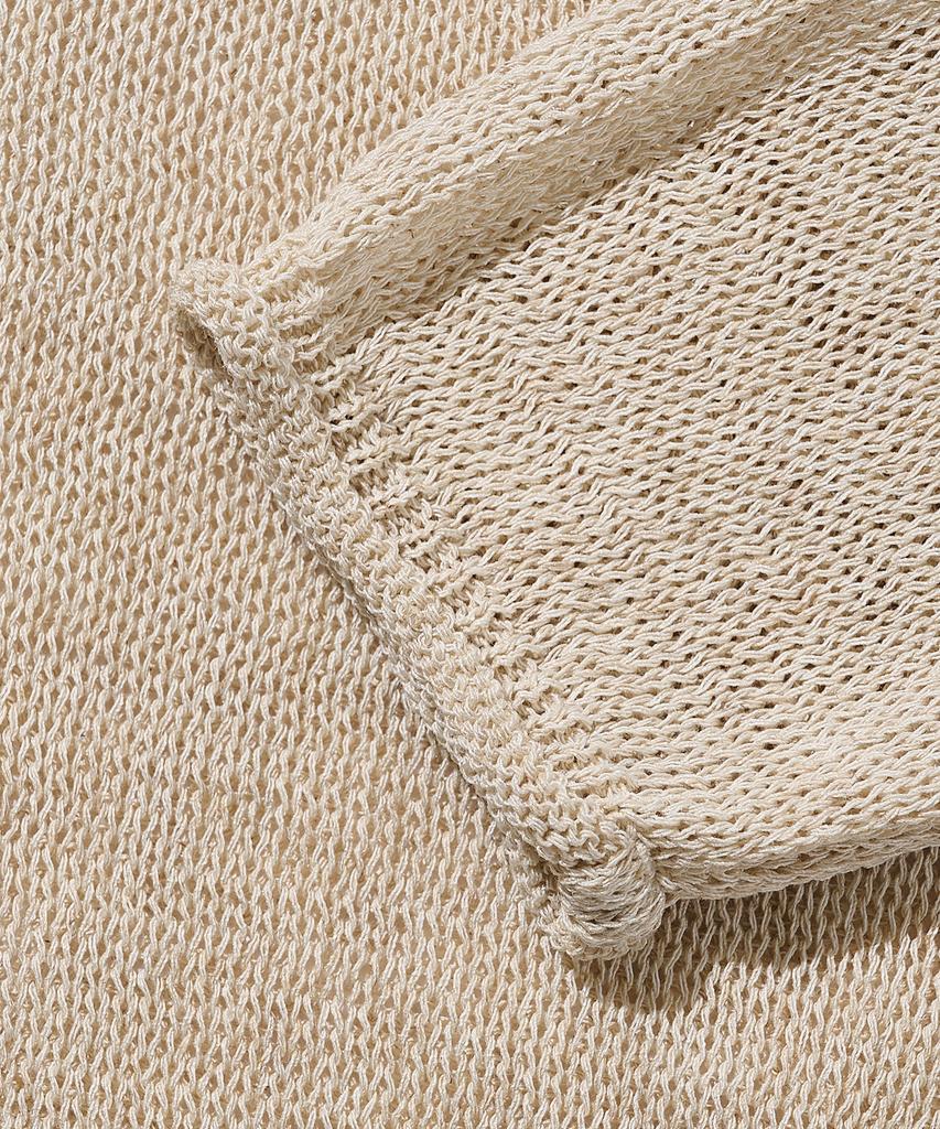 CARGOBROS FOR WOMAN Loose Punching Summer Knit (Oatmeal)