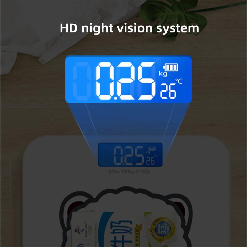 Cartoon Bear Bathroom Scales Led Body Weight Scale Electronic Balance Realme Digital Scale Bascula Smart Pesa Floor Scales