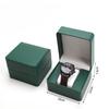 Black Single Watch Gift Box PU Leather Wristwatch Display Case Organizer for Men Clamshell Watch Case