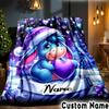 Custom Name Cartoon Donkey Blanket Bedding Blanket Picnic Blanket for Women Men, Throw Blankets for Couch Bed, Christmas and Halloween Gifts