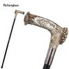 Silver Resin Wolf Tree Root Head Walking Cane Fashion Decorative Steel Stick Gentleman Elegant Cosplay Cane Knob Crosier 94cm