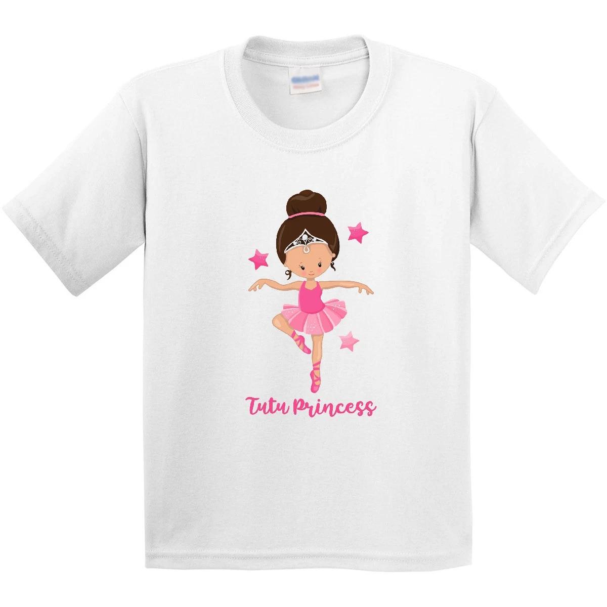Inktastic Ballerina Tutu Princess Youth kids boys T-Shirt Little Future Ballet Shoes Tiara 130