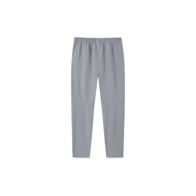 Anta Solid Color Drawstring High Waist Straight Leg Sports Pants Men Pants Gray 152247512S-2