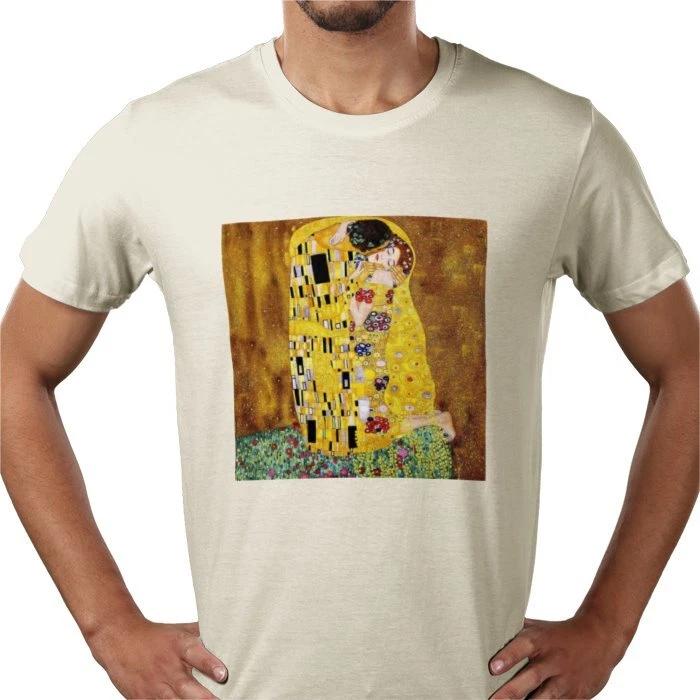 The Kiss Gustav Klimt Oil Painting print art T-Shirt tee - all sizes & colours XL