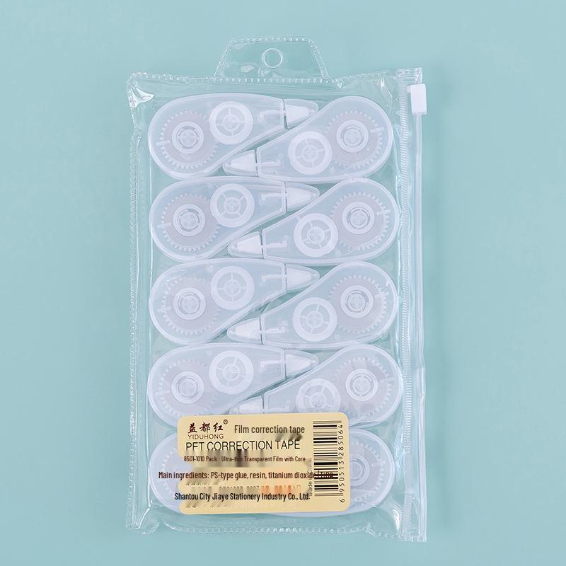 Morandi Color Mini Correction Tape Set – 10 Cute, Transparent Large Capacity White-Out Tapes