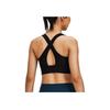 Under Armour Solid Cross-Back Medium Support Sports Bra Women Underwear Black 1377916-001
