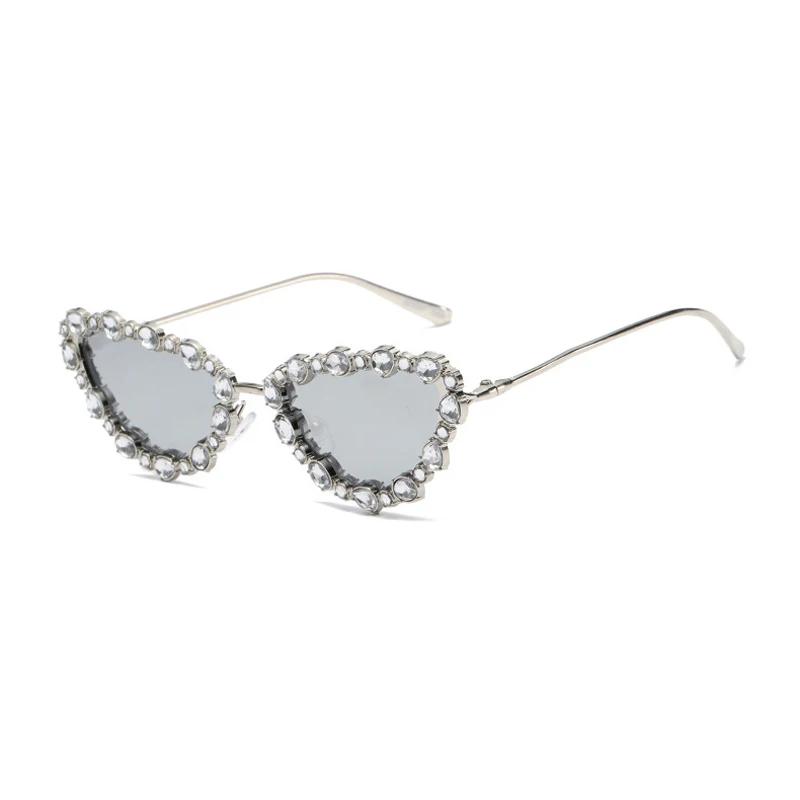 New Triangle Cat Eye Sunglasses Fashion Diamond Embedded Sun Glasses Stylish  Feelings High-End Sensation Fashionable