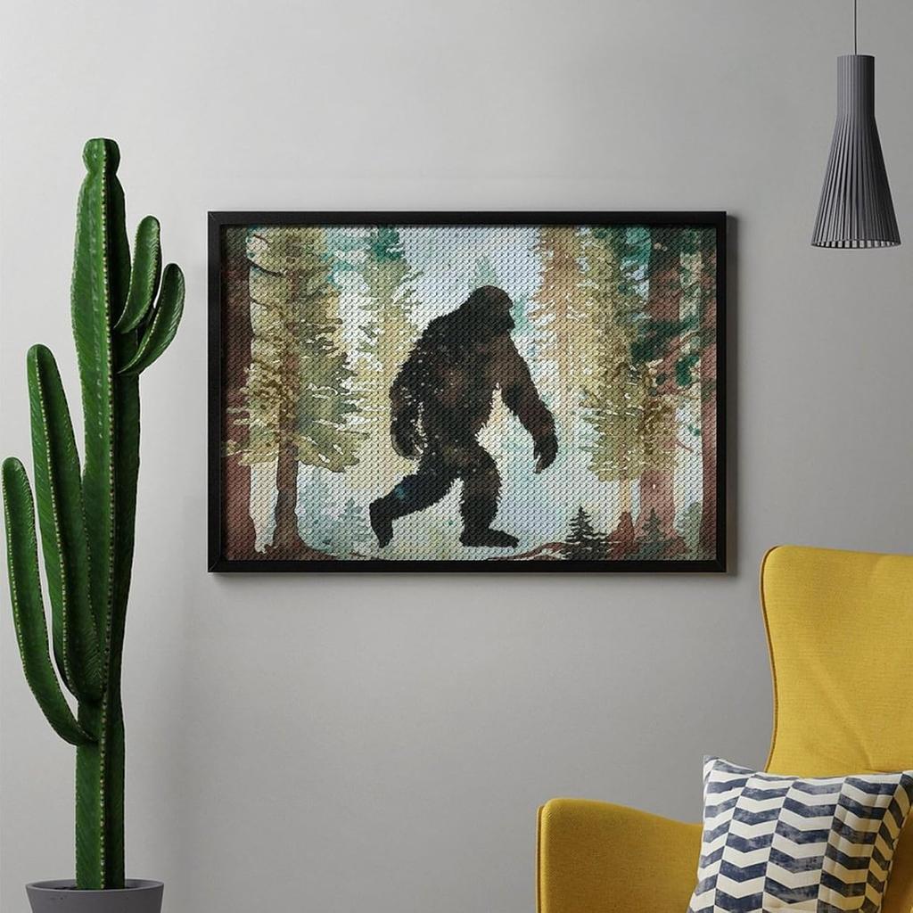 Bigfoot Forest Diamond Art Painting Art Kits Diamond Art Painting Diamond Art Kits 5D Diamond Art Painting Kits DIY Diamond Art for Home Wall Decor