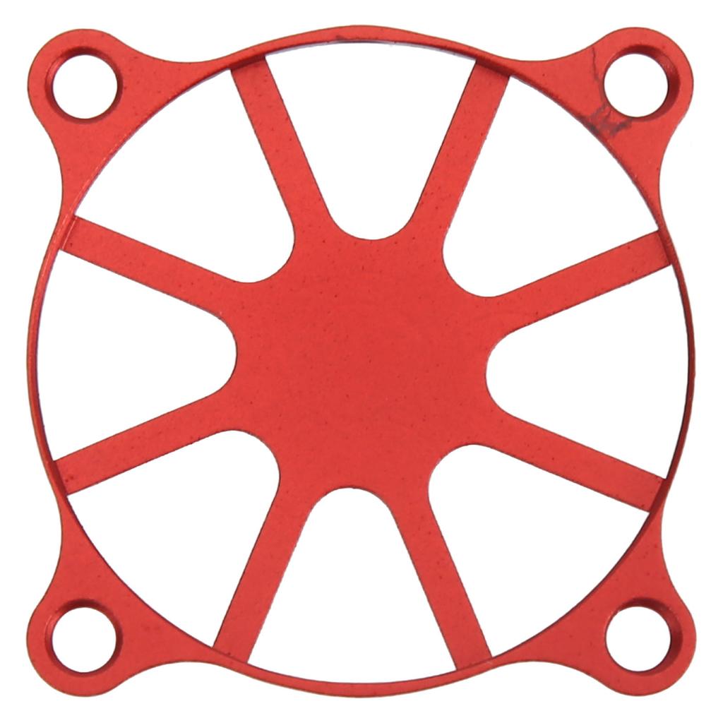 Motor Cooling Fan Cover Aluminum Alloy Heat Dissipation Fan Protective Cover for RC Car Red