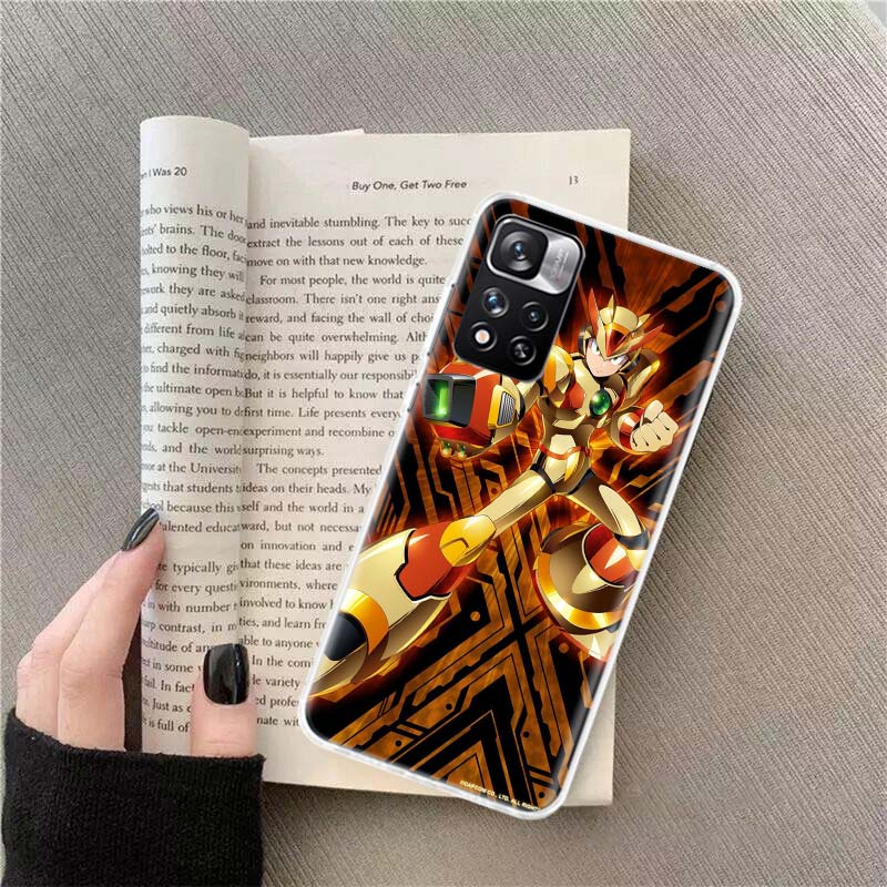 Game M-Megaman R-Rockman Phone Case For Redmi Note 13 12 Pro Plus 14 15 Pro 5G 11 11T 11E 11S 10 Pro 10S 9 9S Cover Cell Clear T