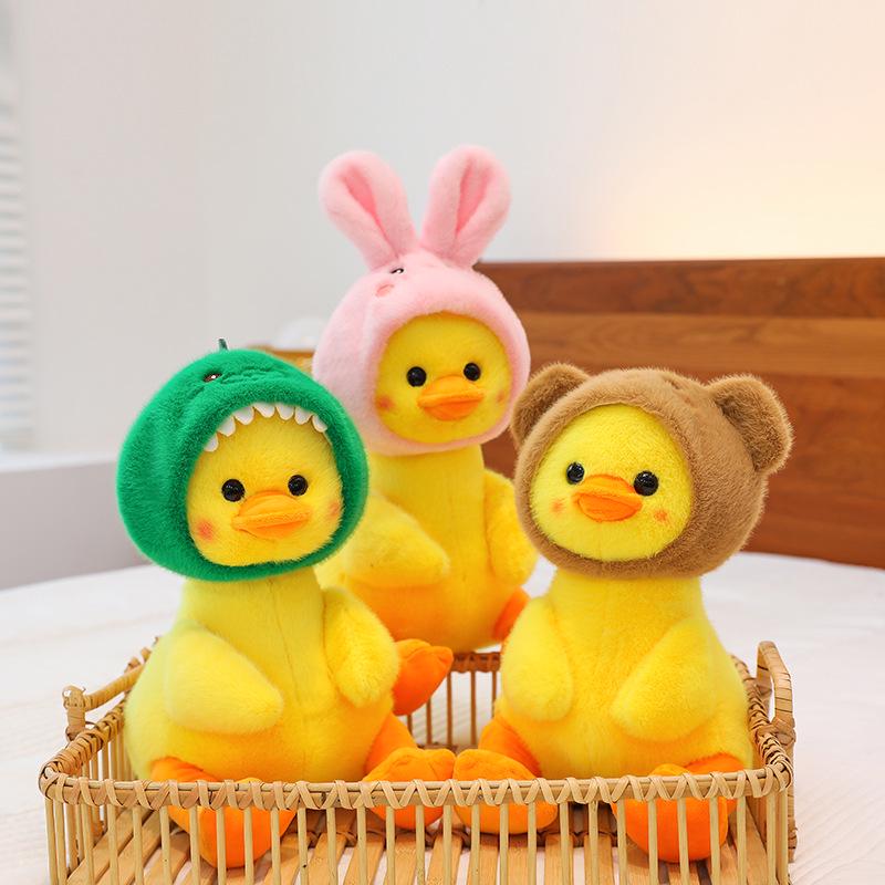 Cuddly Yellow Duck Doll Plush Toy and Pillow