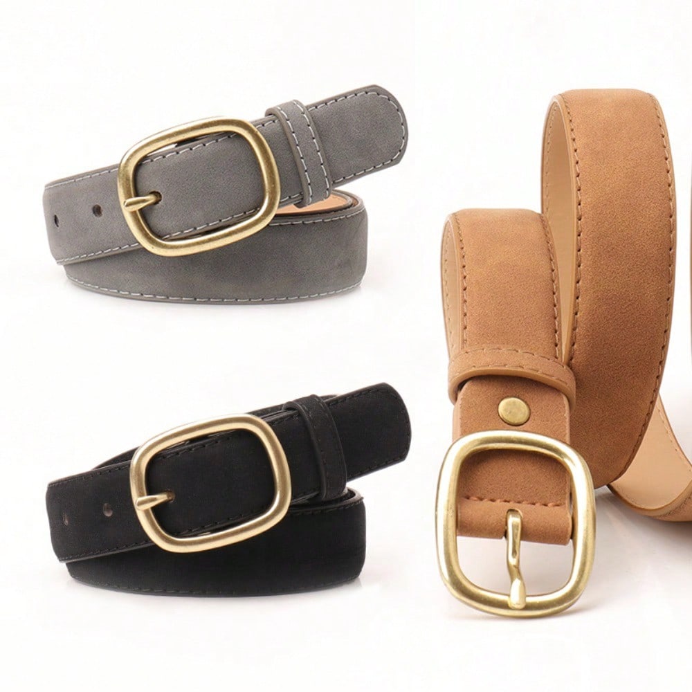 New Fashion Retro Women's Belt Trendy Pin Buckle Belt Women's Versatile Jeans Belt