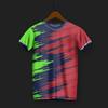 Summer Men's Breathable Round Neck Personalized Graffiti Printed