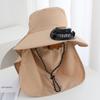 Hat with Fan Men's Fishing Fan Hat Solar Charging Summer Women's Beach Outdoor Shade Sun Protection Hat