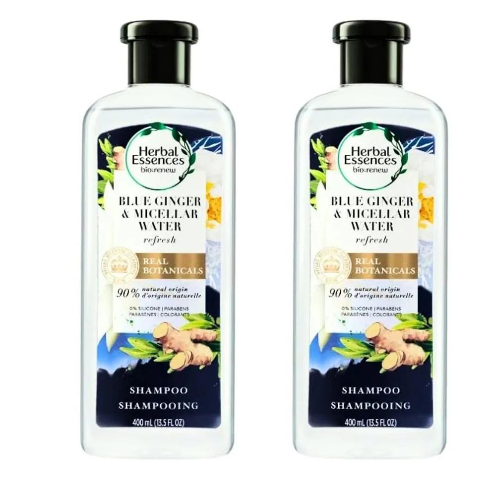 Шампунь Herbal Essences для объема 400 мл, 2 шт., Синий имбирь Herbal Essences, Шампунь для объема с ингредиентами натурального происхождения