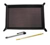 Shibochoco Color Cowhide Pen Metal Touch Stick Silver and Z66 Full Gold Hexagonal Knock Metal Ballpoint Pen Set Tray, TRATYO-ALST-Z66KB