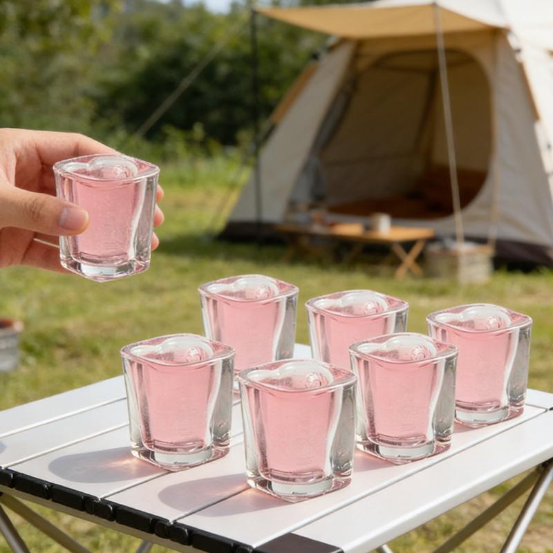 6pcs Exquisite Small Wine Glass Simple Water Cup Transparent Small Glass Cup Mermaid Shaped Glass Cup Suitable for Gift Giving