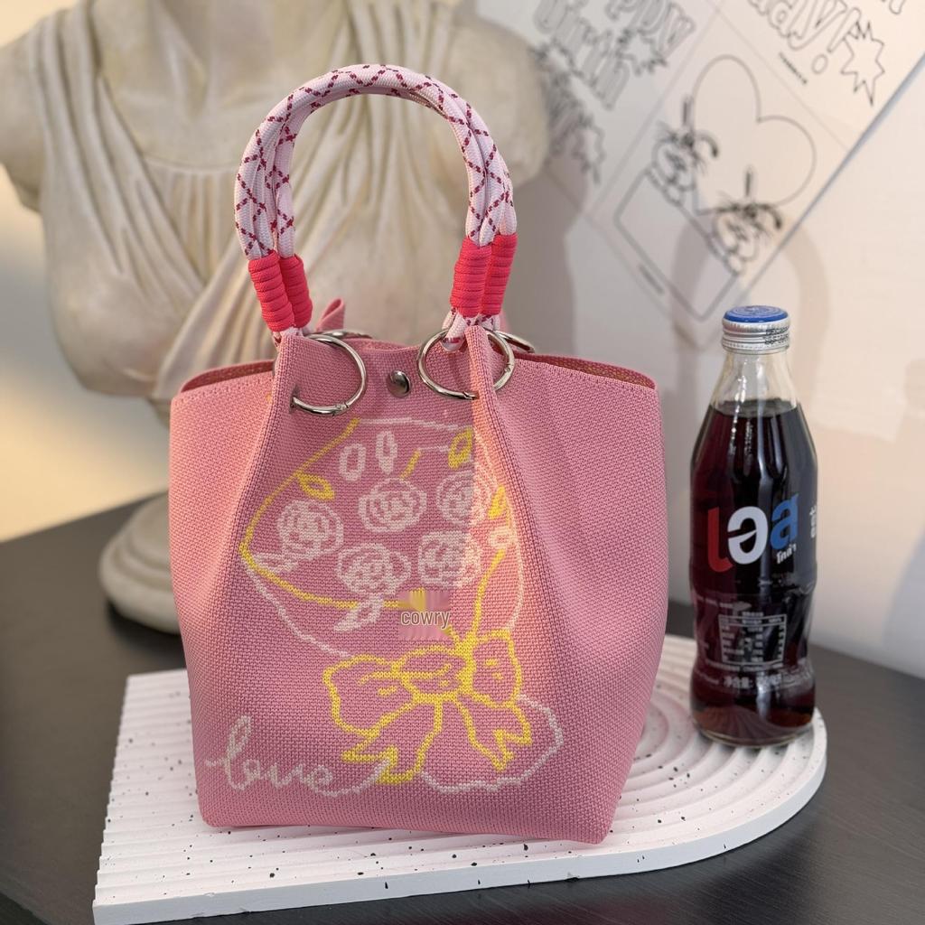 2025 Knitted Hollow-out Flower Handbag: Versatile, Large Capacity, Stylish Souvenir Gift