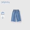 JELLYBABY Girls' Loose Fit Wide-Leg Denim Jeans