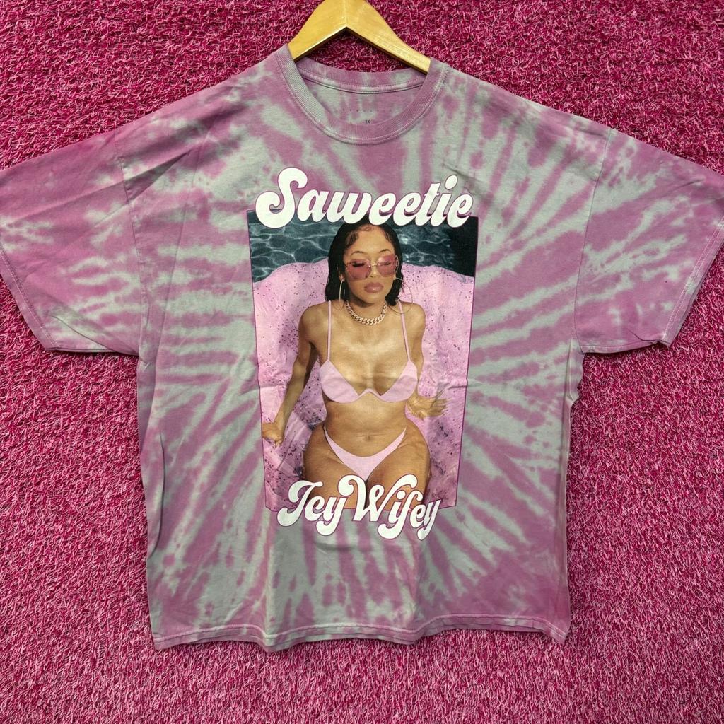 Saweetie Icy Wifey High Maintenance Oversized Rap Tie Dye 1X