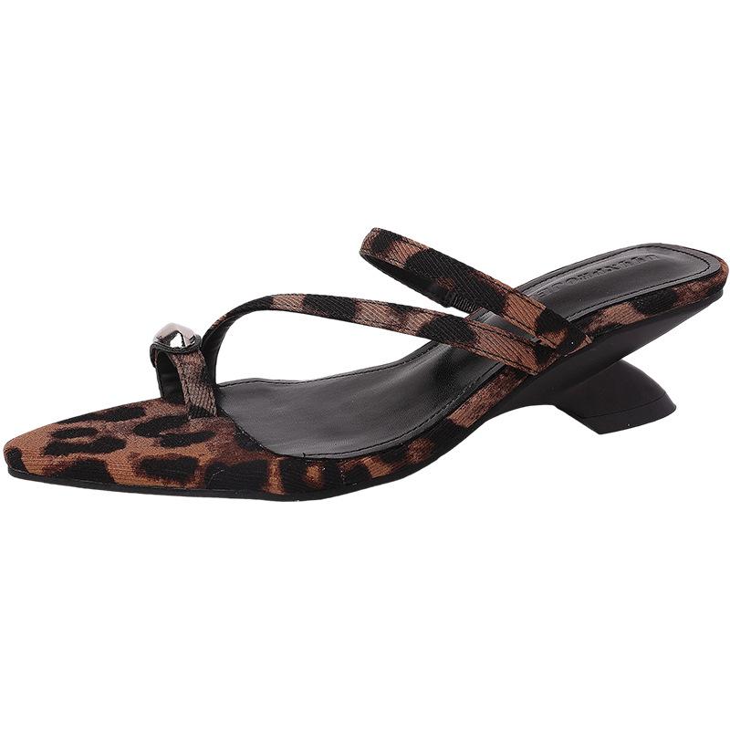 New fashionable versatile spring and summer wear comfortable high heels cool slippers with skirt temperament sandals
