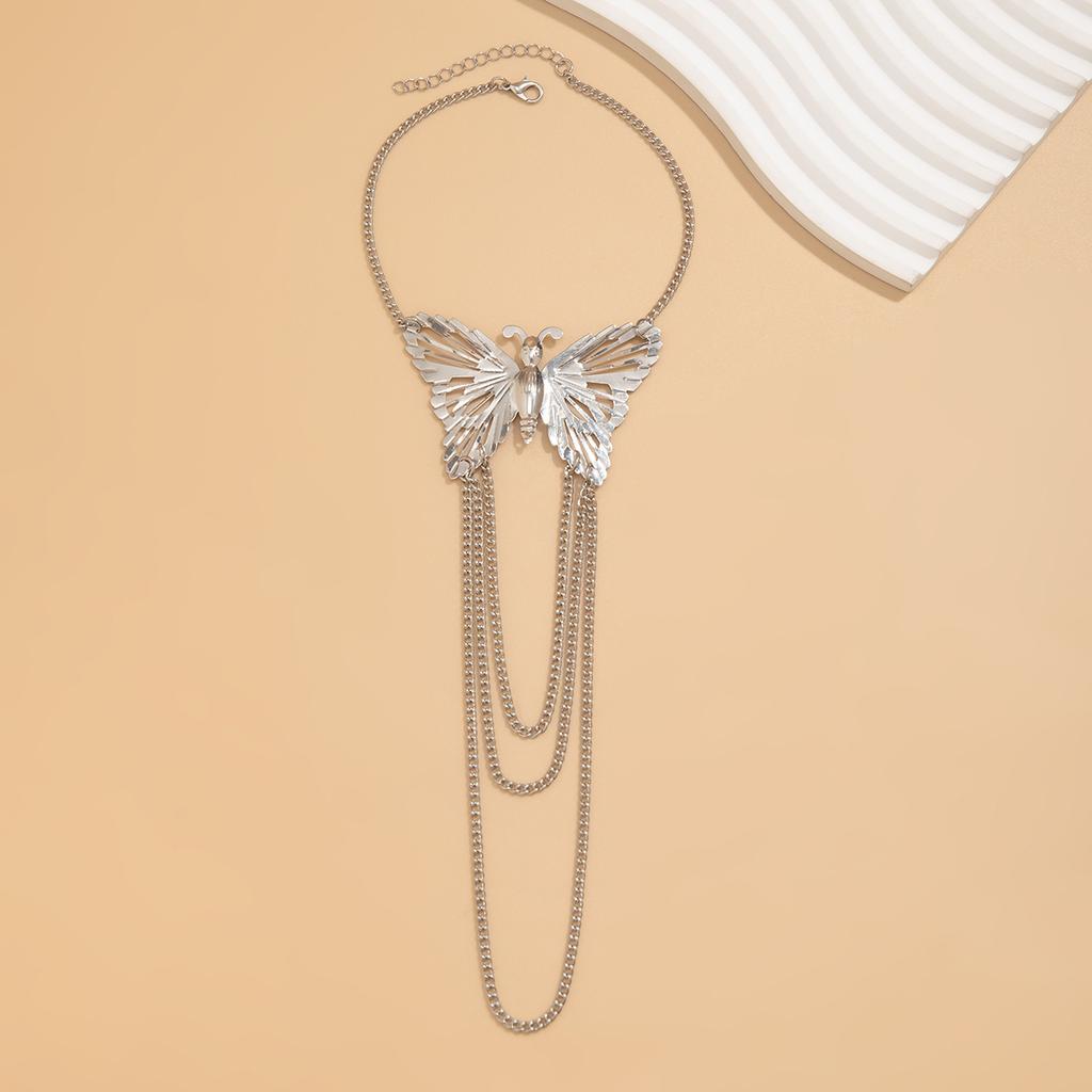 Fashion Metal Merry Su Chain Punk Arm Chain, Exaggerated Ladies Open Butterfly Arm Bracelet