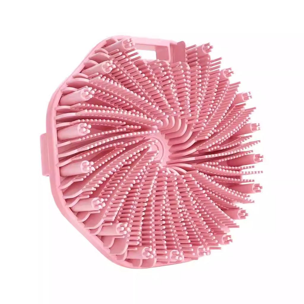 1PCSoft Silicone Bath Brush, Dual Sided Body & Scalp Exfoliating Scrubber, Gentle Massage Brush For Adults Kids Shower Cleansing