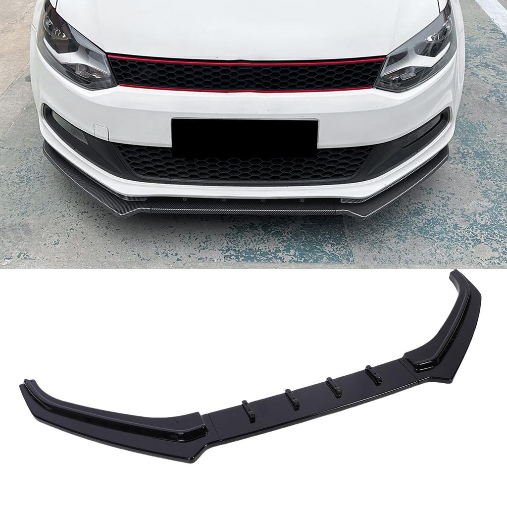 3pcs Front Bumper Lip Splitter Spoiler Body Kit Improve Aerodynamics Bumper Lip Diffuser Replacement for MK5 6R 2010-2014